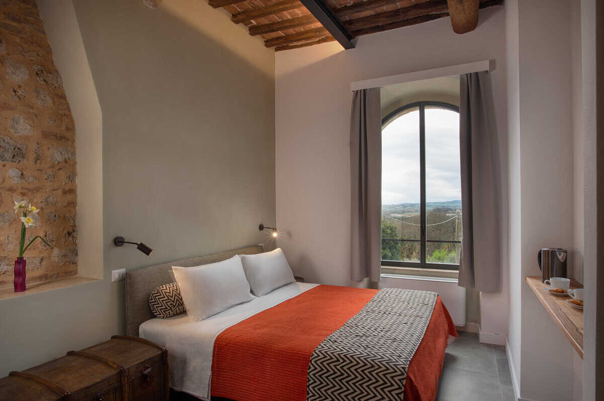 Antico stile rustico camera vista Torre dei Petricci.